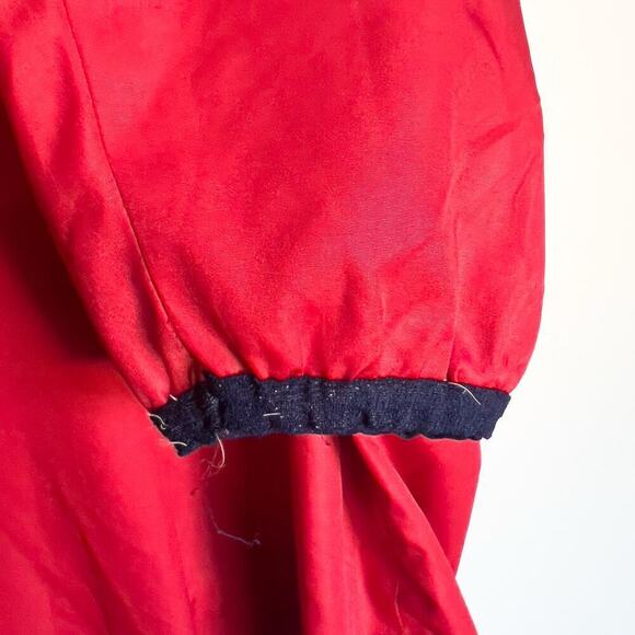 Vintage LL Bean Windbreak Large Pullover Red Blue Light Weight Button 80s 90s - Picture 6 of 8